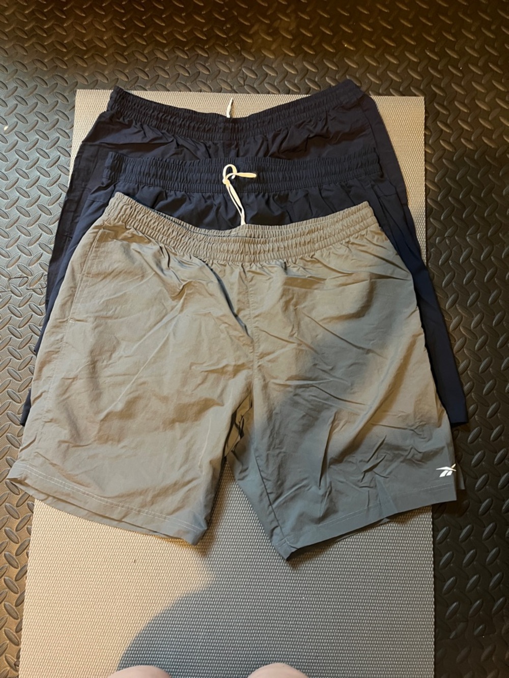 Reebok Men's Gray and Navy Athletic Shorts Set